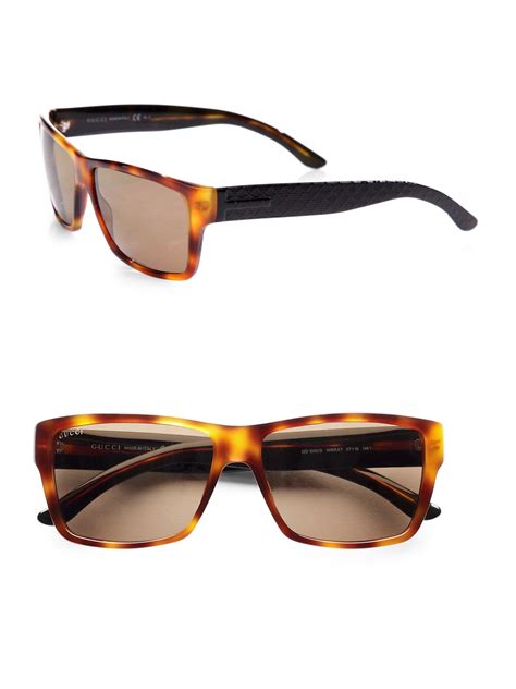 gucci sunglasses mens brown|gucci tortoise shell sunglasses.